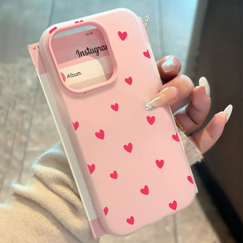 Red Love Heart Pattern Phone C - Xiaomi Redmi Note 14 ulasan dan harga