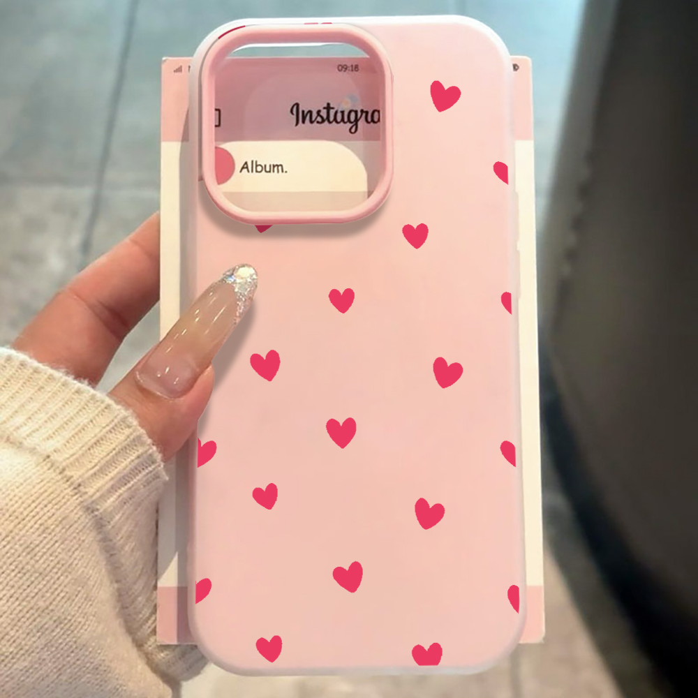 Red Love Heart Pattern Phone C - Xiaomi Redmi Note 14 ulasan dan harga