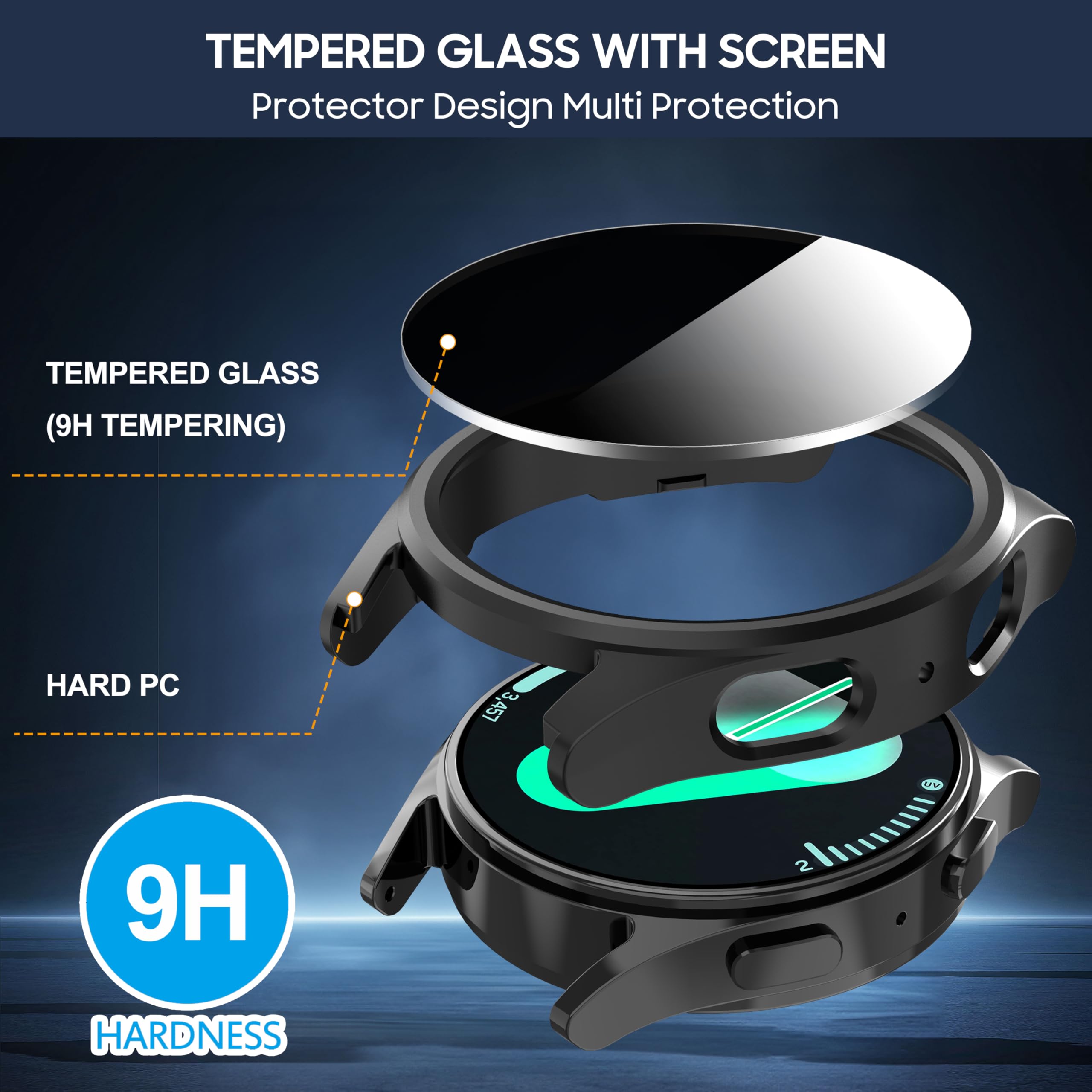 Tempered Glass+Privacy case fo - Samsung Smartwatch Accessories ulasan dan harga