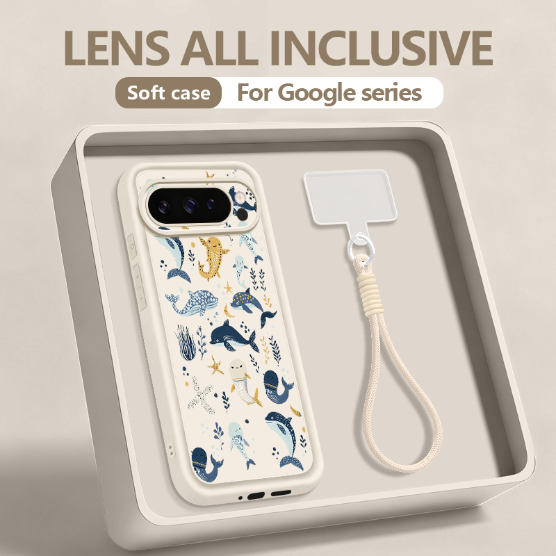 Shark Ocean Patterned TPU Phon - Google Pixel 9 ulasan dan harga