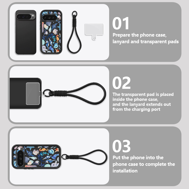 Shark Ocean Patterned TPU Phon - Google Pixel 9 ulasan dan harga