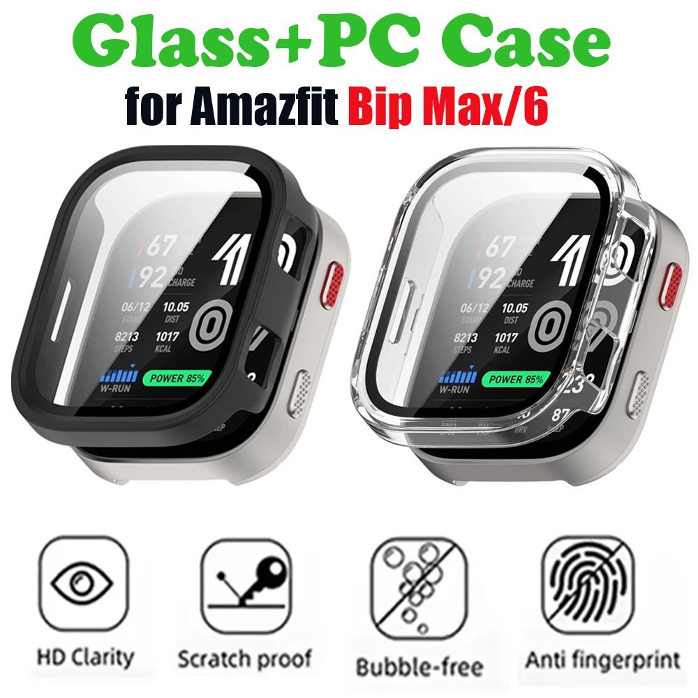 Glass+Case for Amazfit Bip Max - Amazfit Smartwatch Accessories ulasan dan harga