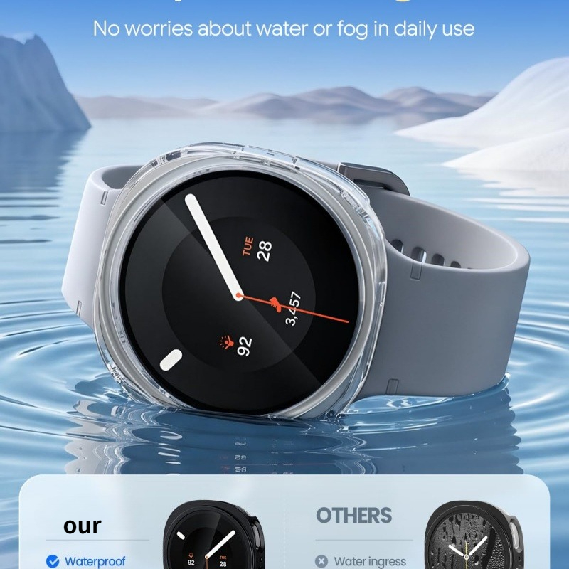 Tempered Glass+Case for Samsun - Samsung Smartwatch Accessories ulasan dan harga