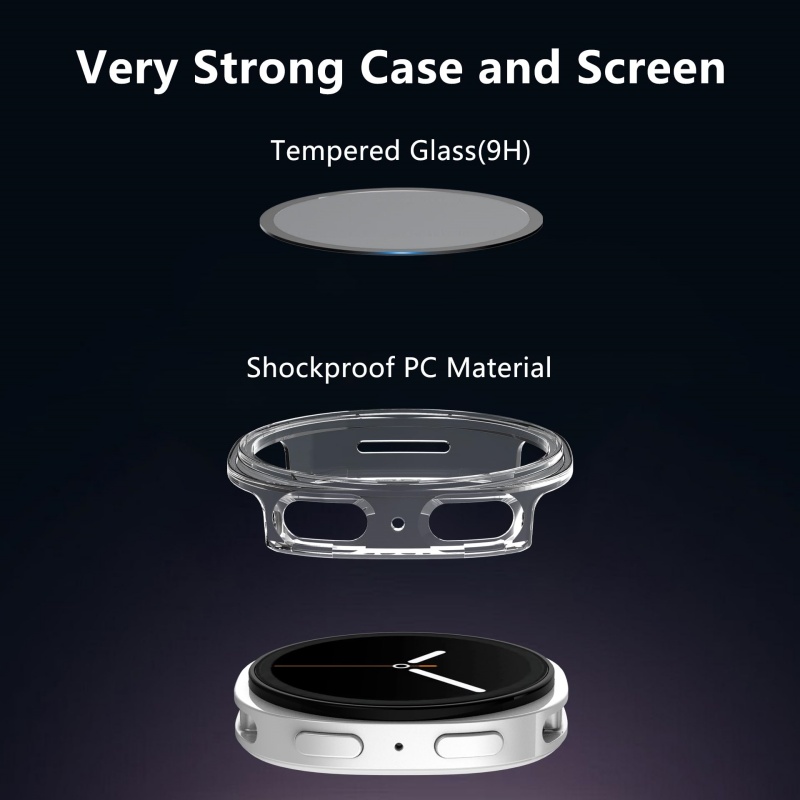 Tempered Glass+Case for Samsun - Samsung Smartwatch Accessories ulasan dan harga